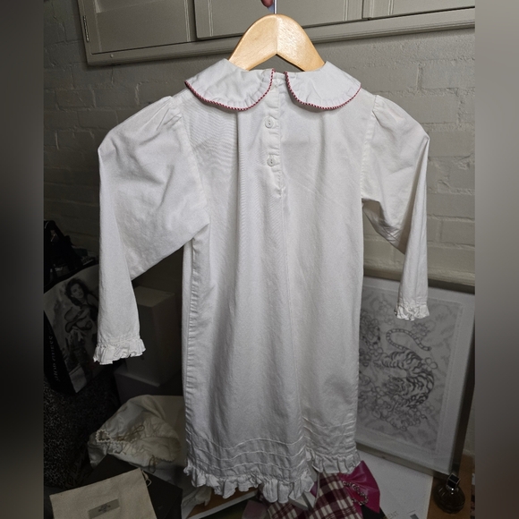 Sweet Dreams Classic Reindeer Embroidered Cotton Sleep Dress for Girls size 5 - Picture 5 of 5